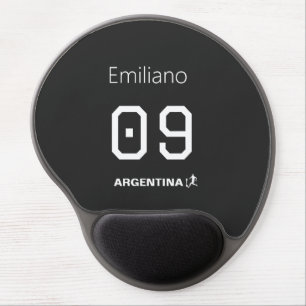 Custom Argentina Soccer Name Number Desk Folio Gel Mouse Pad