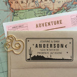 Custom Arizona License Plate Return Address Stamp<br><div class="desc">Add your return address in style with these customized rubber address stamps. Featuring the license plate of Arizona,  your address and name. Great for all your mailings as well as a birthday or housewarming gift or personalized gift for all occasions! You can use it for your business Cards too.</div>