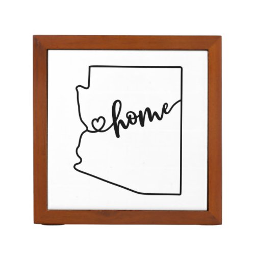 Custom Arizona State US Outline Home Art Desk Organizer