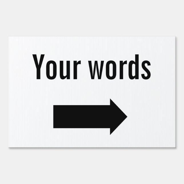 Custom Arrow Sign (Front)