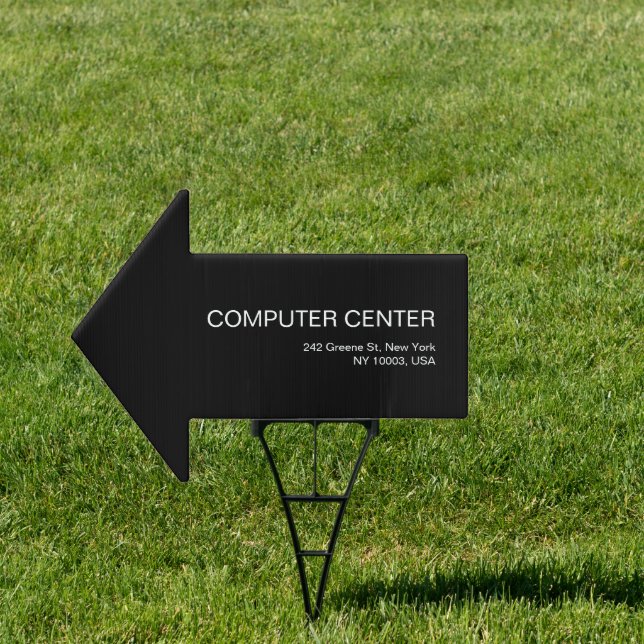 Custom Arrow Yard Sign with Name and Address (Insitu)