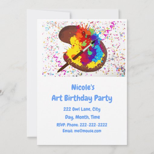 Custom Art Craft Birthday Party Invitation Zazzle