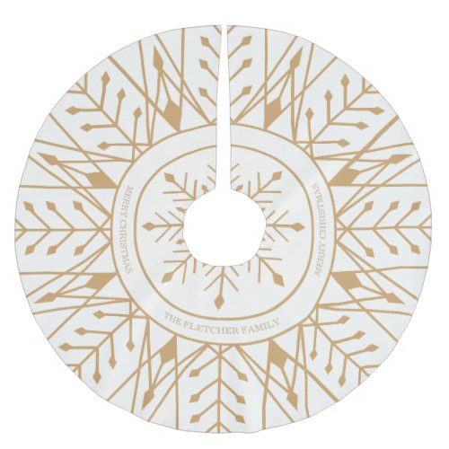 Custom Art Deco Snowflake Holiday Tree Skirt
