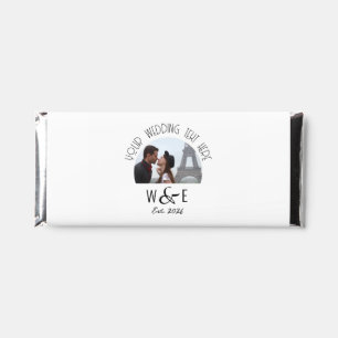 Custom Art Deco Text Chocolate Bars Wedding Favors