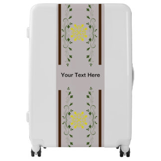 Custom art design Carry On, White, green,yellow Lu Luggage