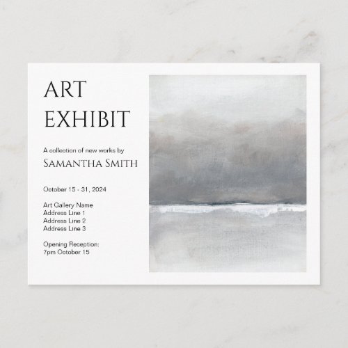 Custom Art Exhibit Invitation Postcard