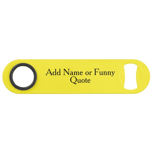 Custom Art Photo Name Monogram Quote Yellow Bar Key (Front (Horizontal))