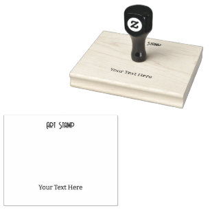 Custom Art-Stamp Your Text Here Black Impression Rubber Stamp