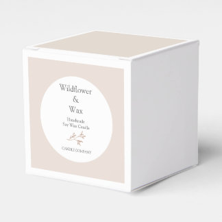 Custom Artisan Candle Business Branding Favor Boxes