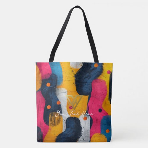 Custom   Artistic Wave Personalized Tote