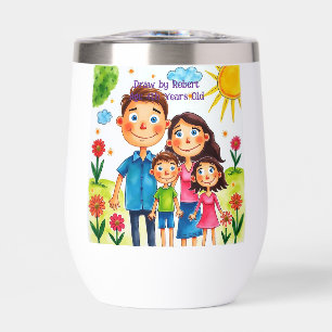 Custom Artwork child kids Thermal Wine Tumbler