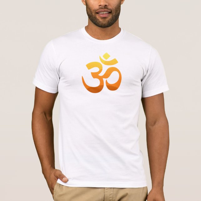 Custom Asana Relax Yoga Om Mantra Symbol Men's T-Shirt (Front)
