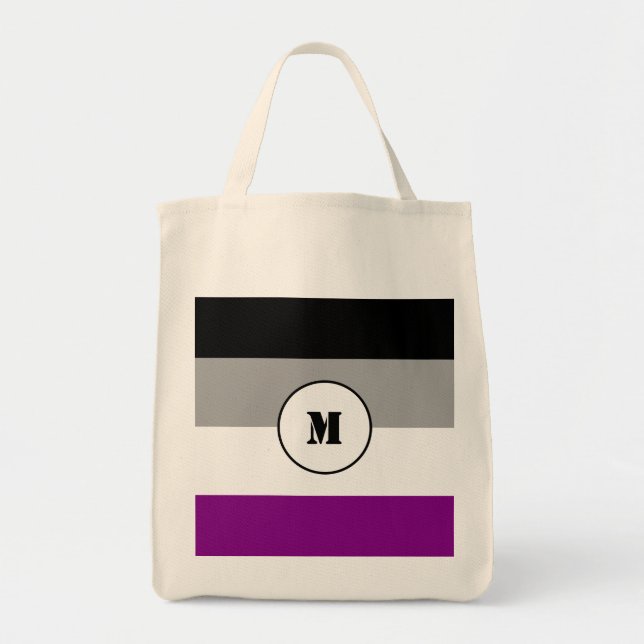 Custom asexuality flag  tote bag (Front)