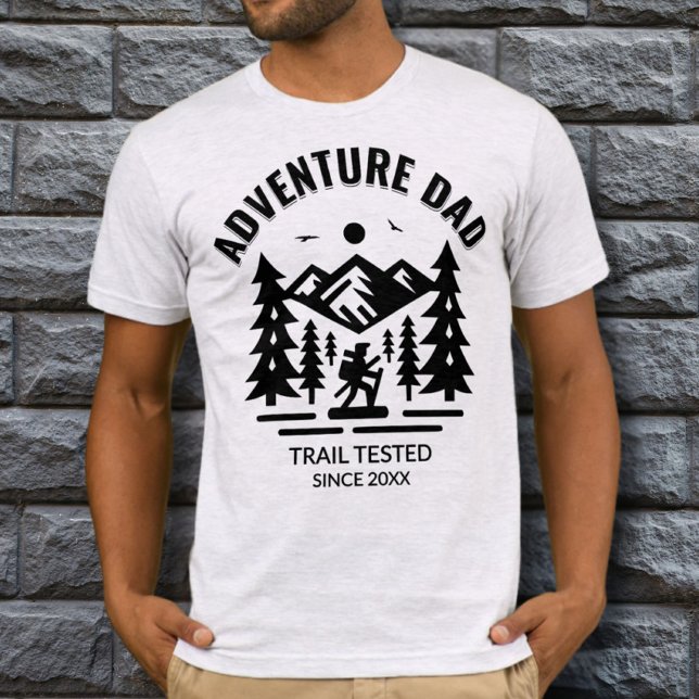 Custom Ash Grey Adventure Dad Trail Tested T-Shirt (Creator Uploaded)