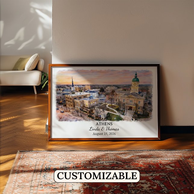 Custom Athens Wall Art, Georgia Poster (Creator Uploaded)