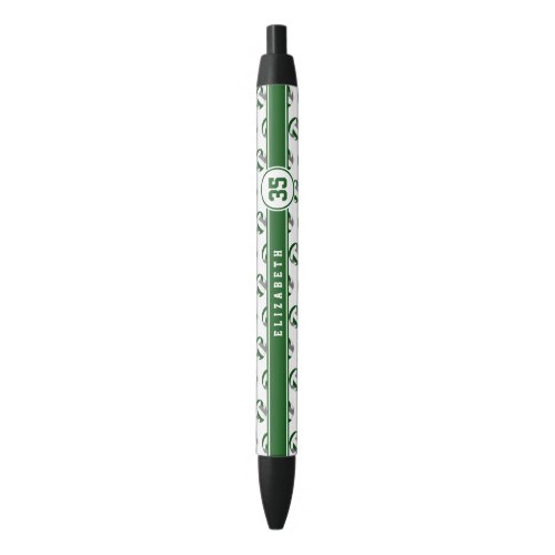 custom athlete name green gray volleyballs black ink pen