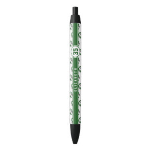 custom athlete name green gray volleyballs pen