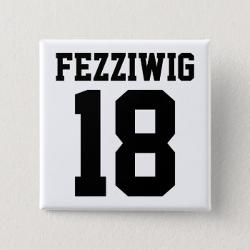 Custom Athlete Player Number & Name Square Pin by Team_Lawrence at Zazzle