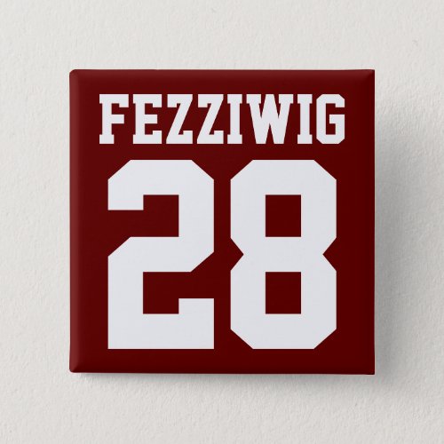 Custom Athlete Player Number  Name Square Pin