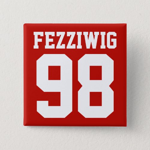 Custom Athlete Player Number  Name Square Pin