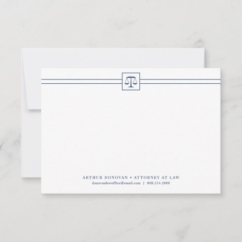 Custom Attorney at Law Lawyer Note Card