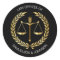 Custom Attorney Lawyer Scale of Justice Black Gold