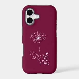 Custom August Poppy Birth Flower Gift for Birthday iPhone 17 Case