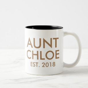Custom Aunt Mug New baby Pregnancy Announcement