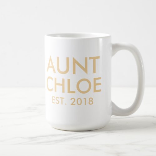 Custom Aunt Mug  New baby Pregnancy Announcement