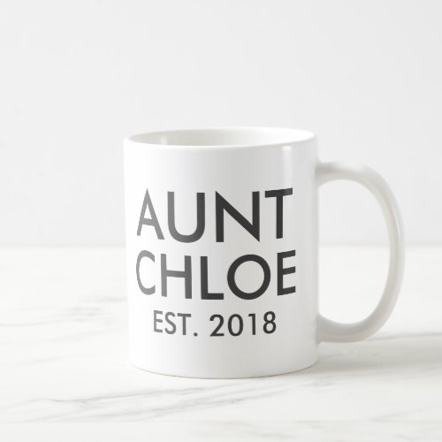 Custom Aunt Mug  New baby Pregnancy Announcement