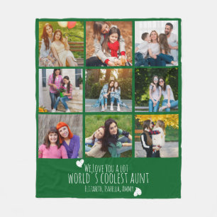 Custom Aunt Photo Gift from Niece or Nephew Fleece Blanket