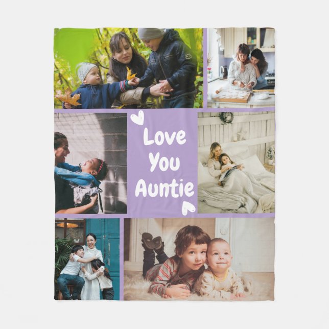 Custom Aunt Photo Throw Gift from Niece Blanket (Front)