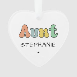 Custom Aunt Retro Gift Best Aunt Ever Ornament