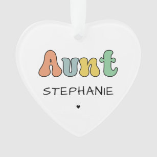 Custom Aunt Retro Gift   Best Aunt Ever  Ornament