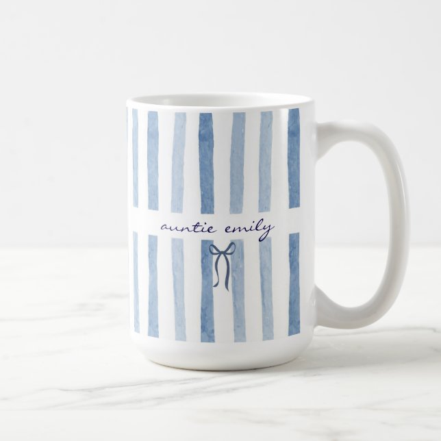 Custom Auntie Name Baby Announcement Gift For Aunt Coffee Mug (Right)
