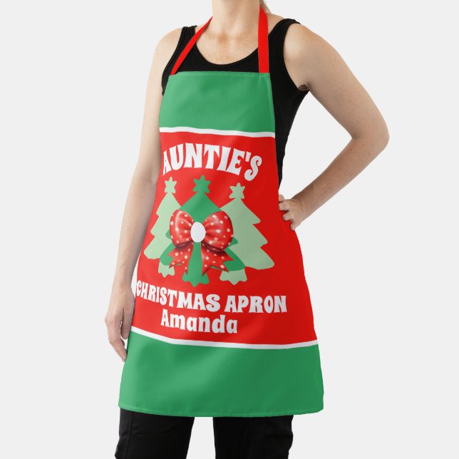 Custom Auntie's Christmas Gift Apron (Insitu)