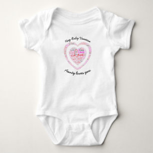 Custom "Aunty Loves Baby" Jersey Bodysuit
