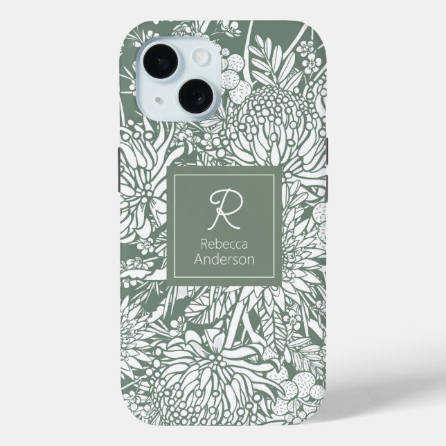 Custom Australian Country Garden - Sage Case-Mate iPhone Case (Back)