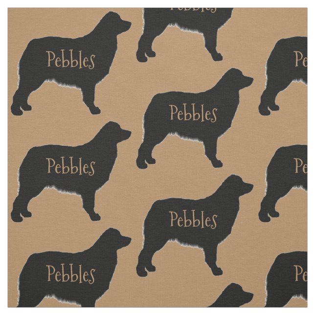 Custom Australian Shepherd Dog Fabric (Swatch)