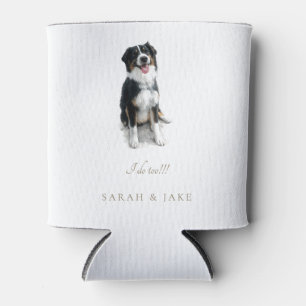 Custom Australian Shepherd Wedding Napkins Can Cooler