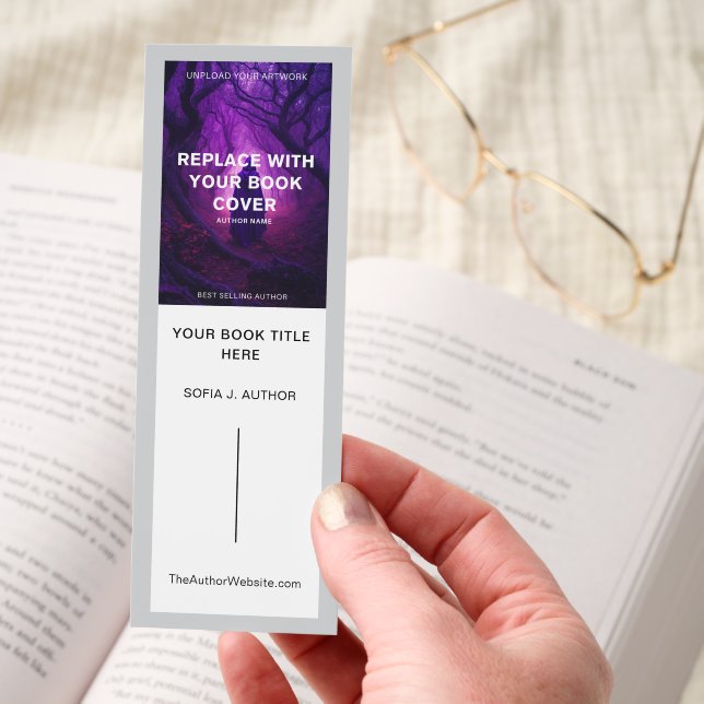 Custom Author Book Launch Promotional Marketing Bookmarks (Hand)