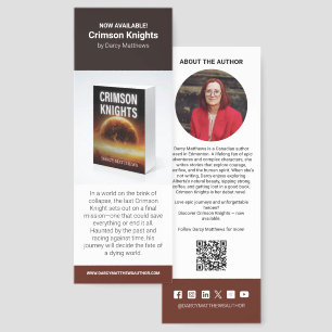 Custom Author Promotional Bookmark Marketing