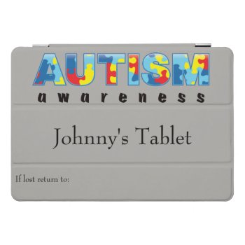 Custom Autism Awareness Disability Travel School Ipad Pro Cover by Frasure_Studios at Zazzle