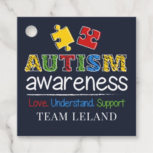 Custom Autism Awareness Love Understand Support Favor Tags