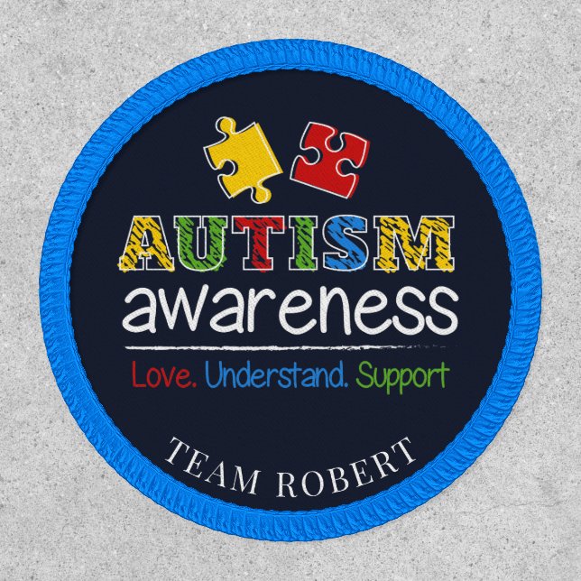 Custom Autism Awareness Love Understand Support Patch (Front)