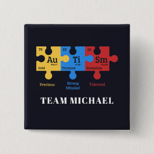 Custom Autism Awareness Matching Family Button
