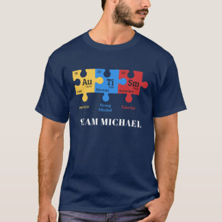 Custom Autism Awareness Matching Family Dad T-Shirt