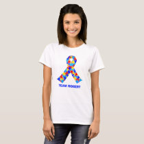Custom Autism Awareness Ribbon Walk Women's T-Shirt