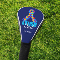 Custom Autism Dad Blue Ribbon