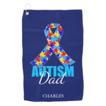 Custom Autism Dad Golf Towel